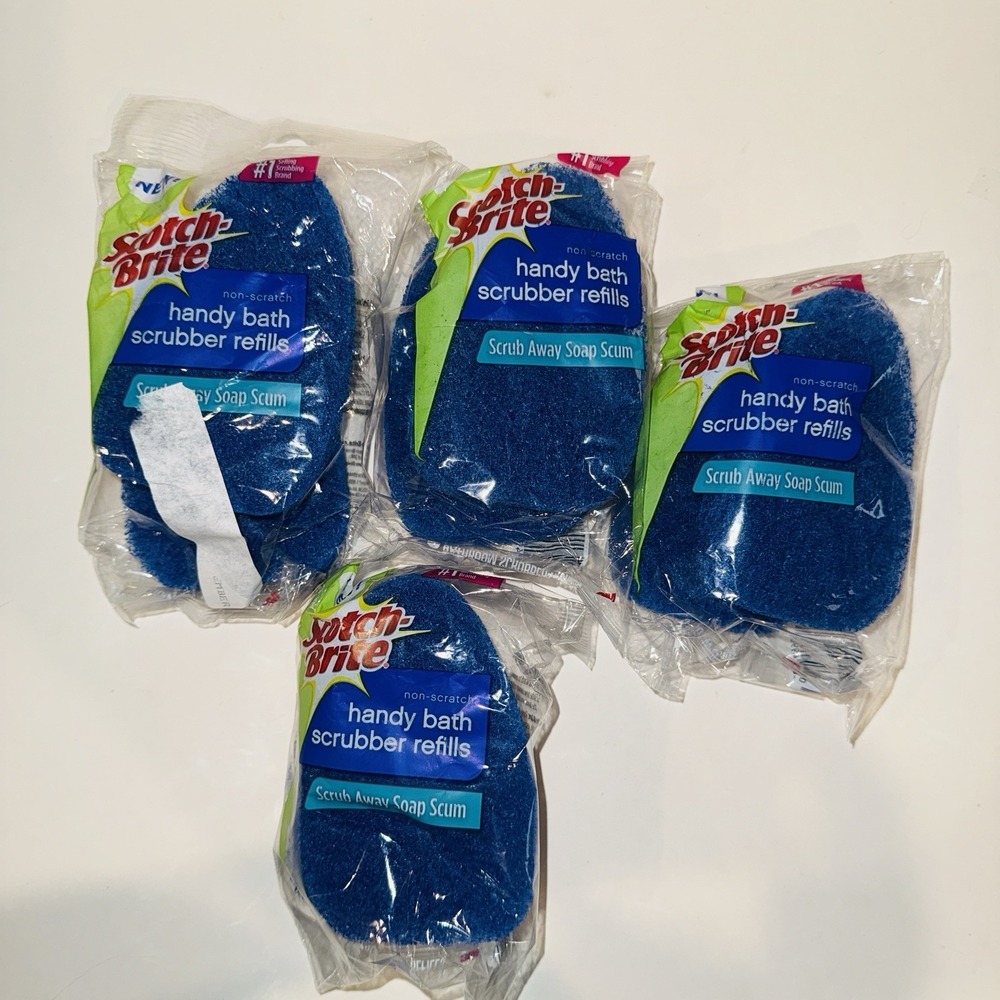 Lot Of 4 Scotch-Brite Tub & Tile Scrubber Refill BLUE Discontinued 548-HBS-RE 8